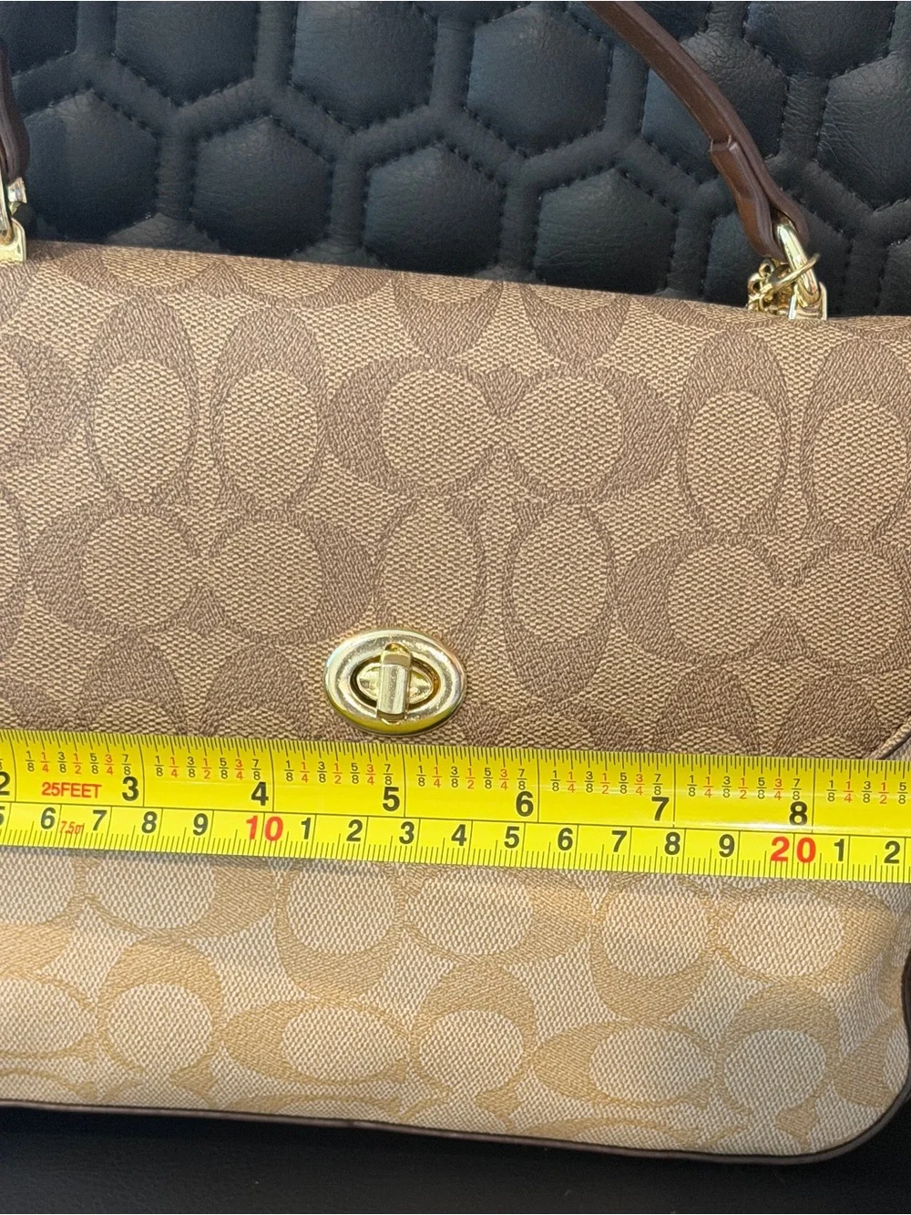 Coach Two-Tone Brown Signature Satchel